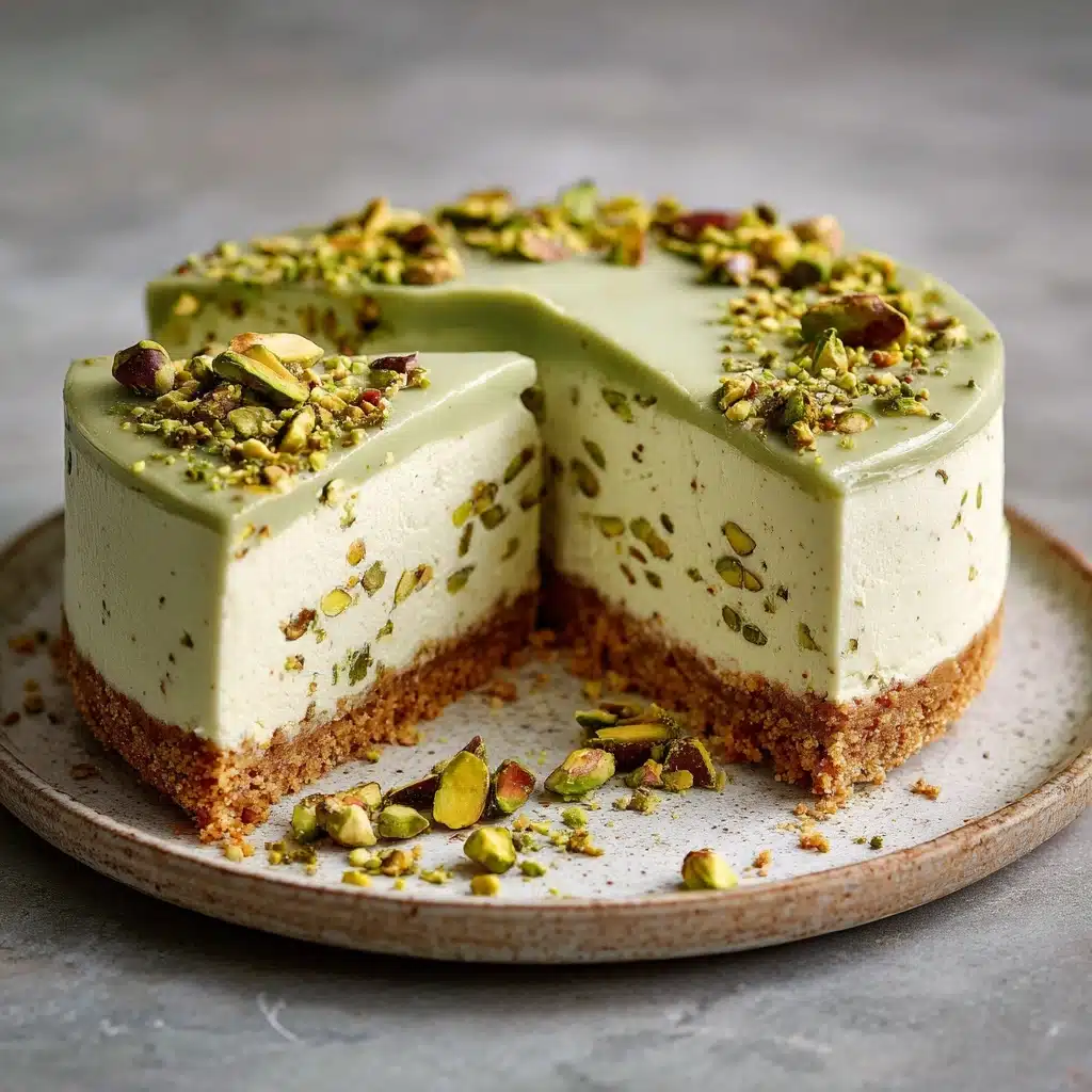 Pistachio Cheesecake with Almond Crust Recipe