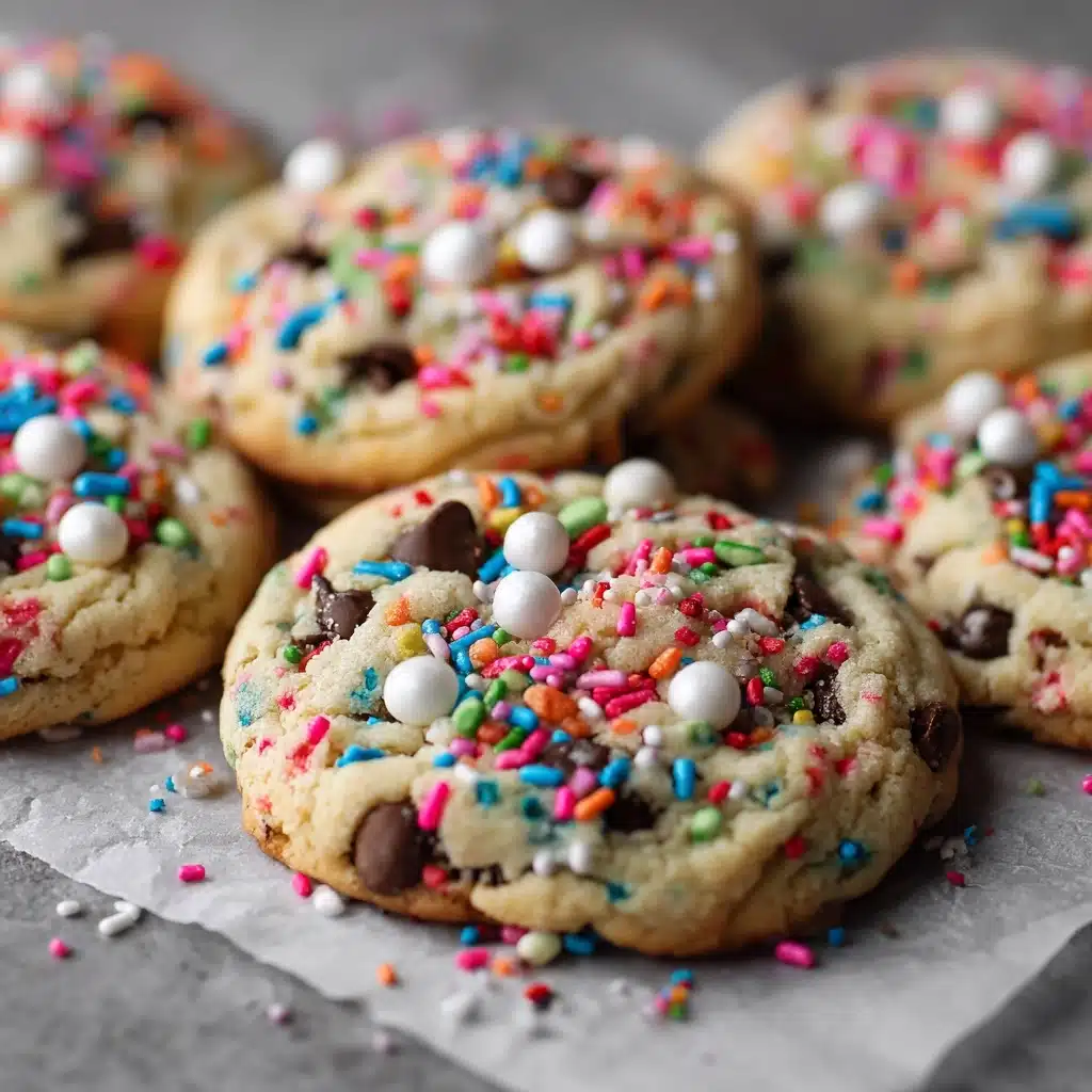 Cake Batter Chocolate Chip Cookies Recipe - Recipe Image