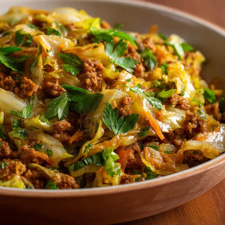 Hearty Ground Beef and Cabbage Skillet Recipe