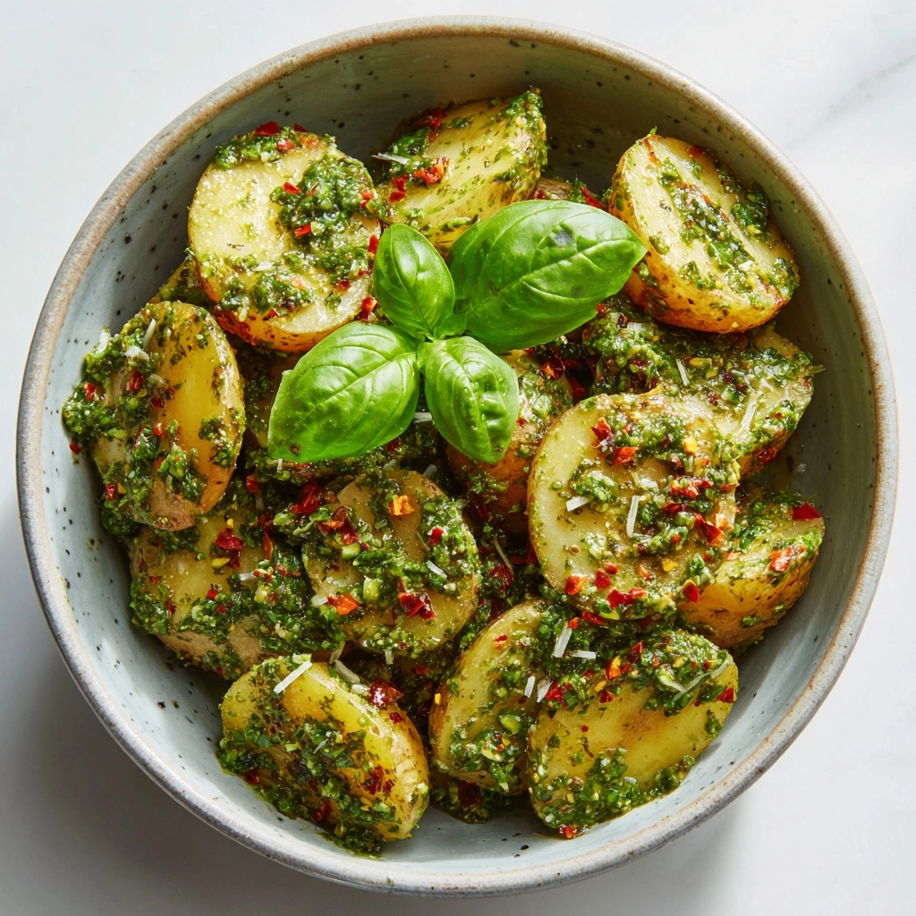 Garden Basil Pesto Potato Salad Recipe - Recipe Image
