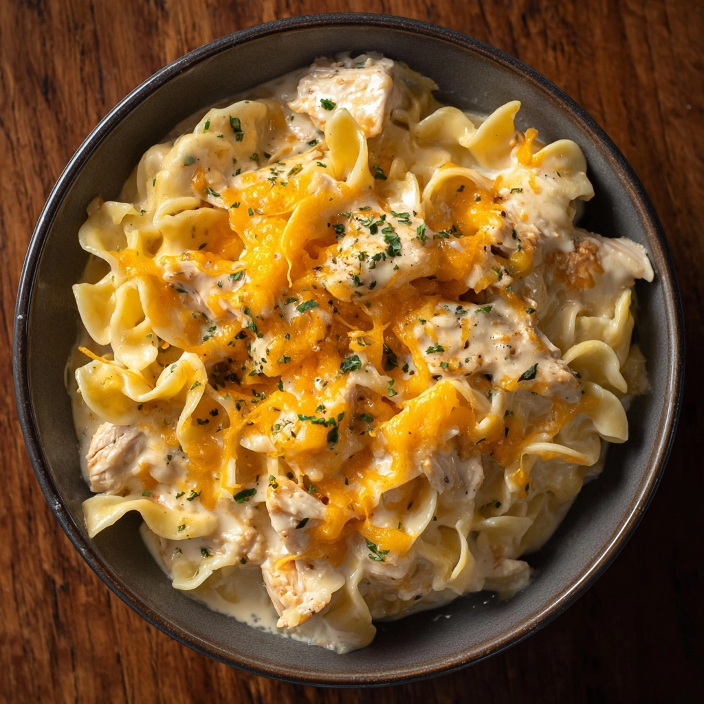 Cheesy Chicken Noodle Casserole Recipe - Recipe Image