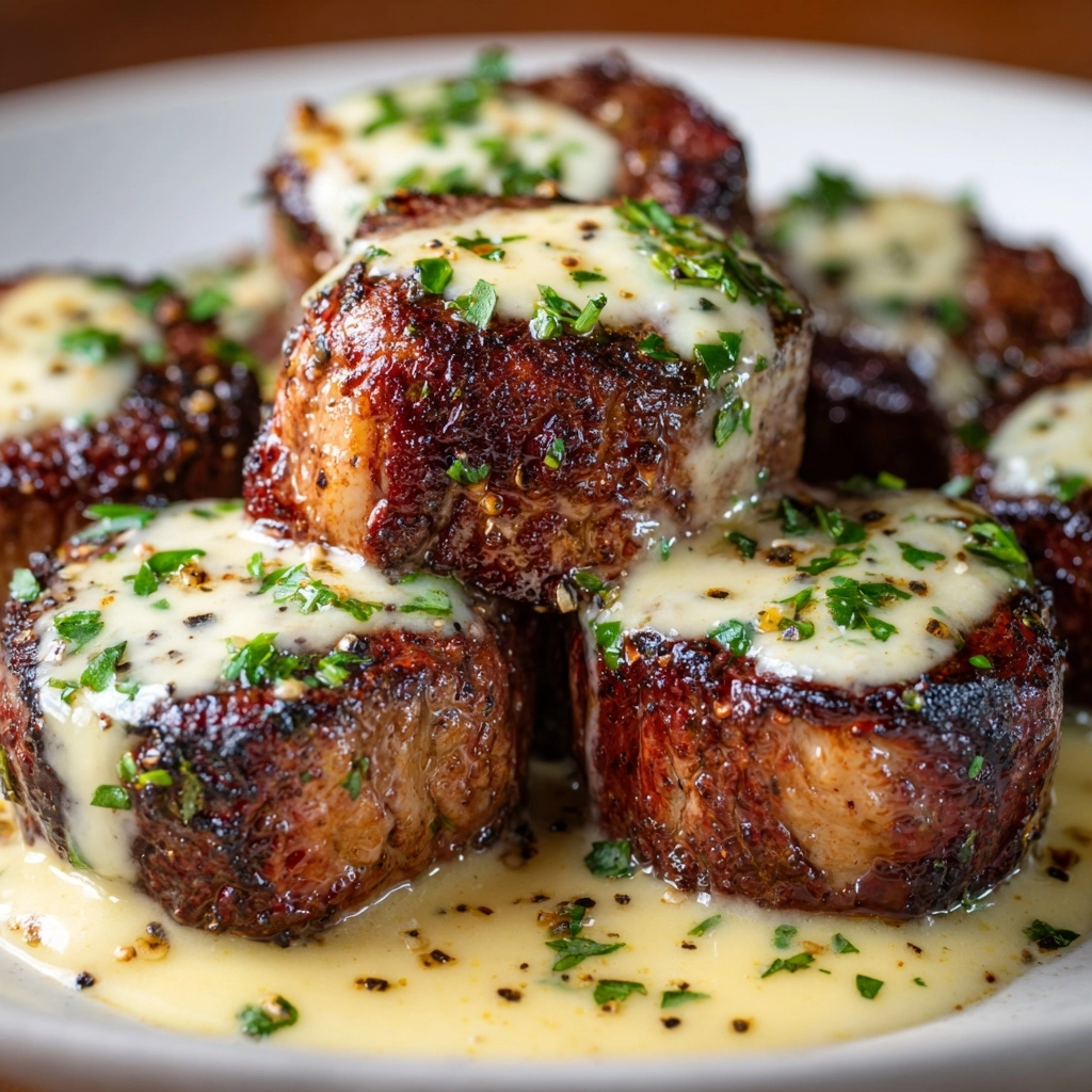 Garlic Butter Steak Bites with Parmesan Cream Sauce Recipe - Recipe Image