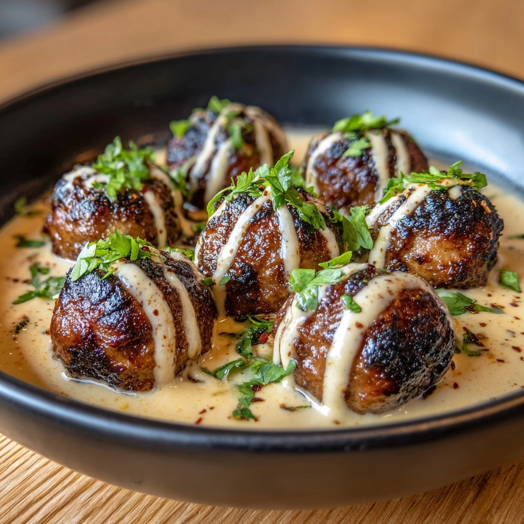 Korean BBQ Meatballs with Spicy Mayo Dip Recipe - Recipe Image