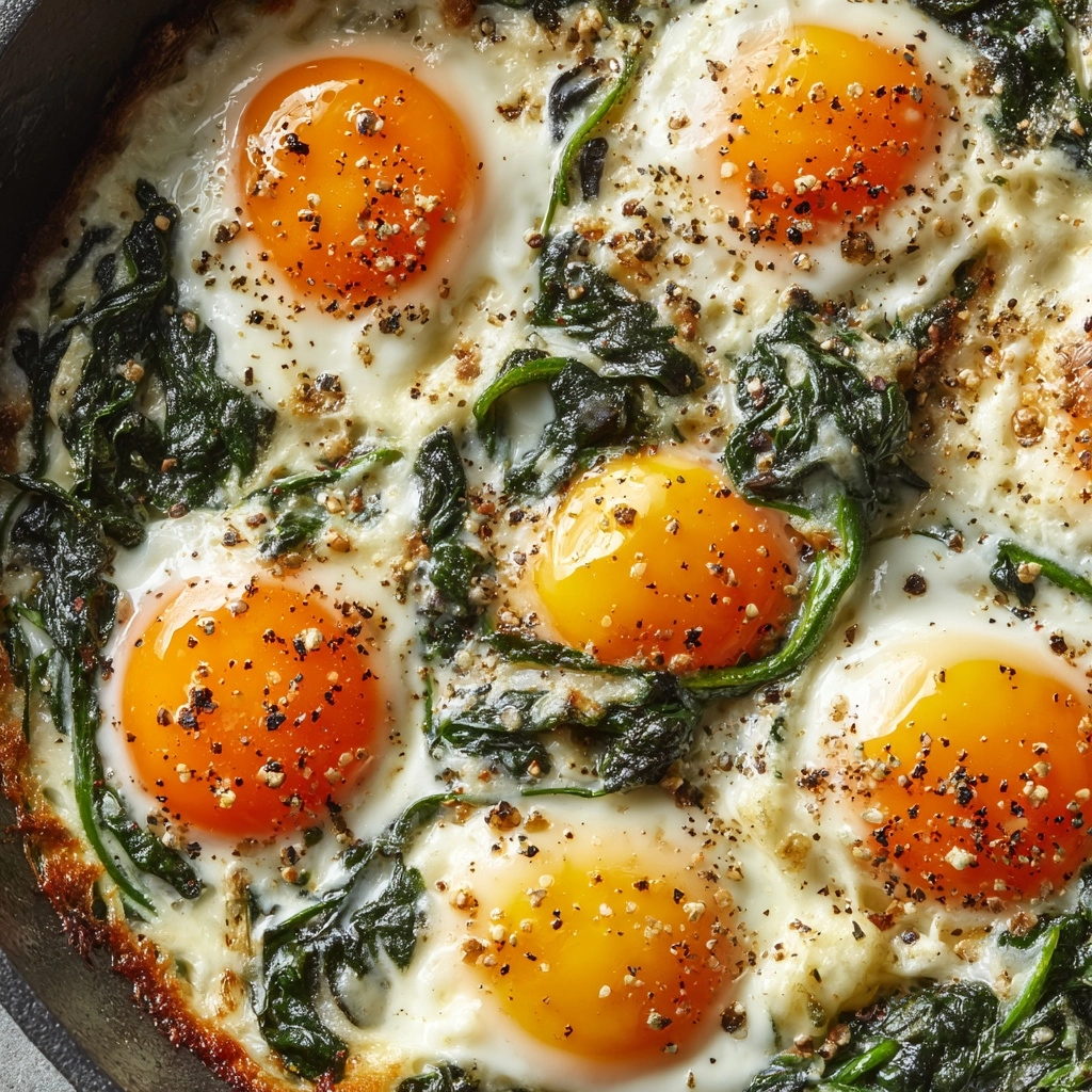 Baked Eggs Florentine Recipe - Recipe Image
