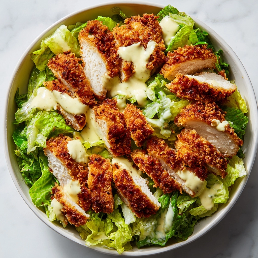 Crispy Chicken Caesar Salad Recipe - Recipe Image