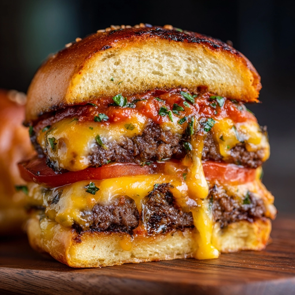 Pizza Burgers Recipe - Recipe Image