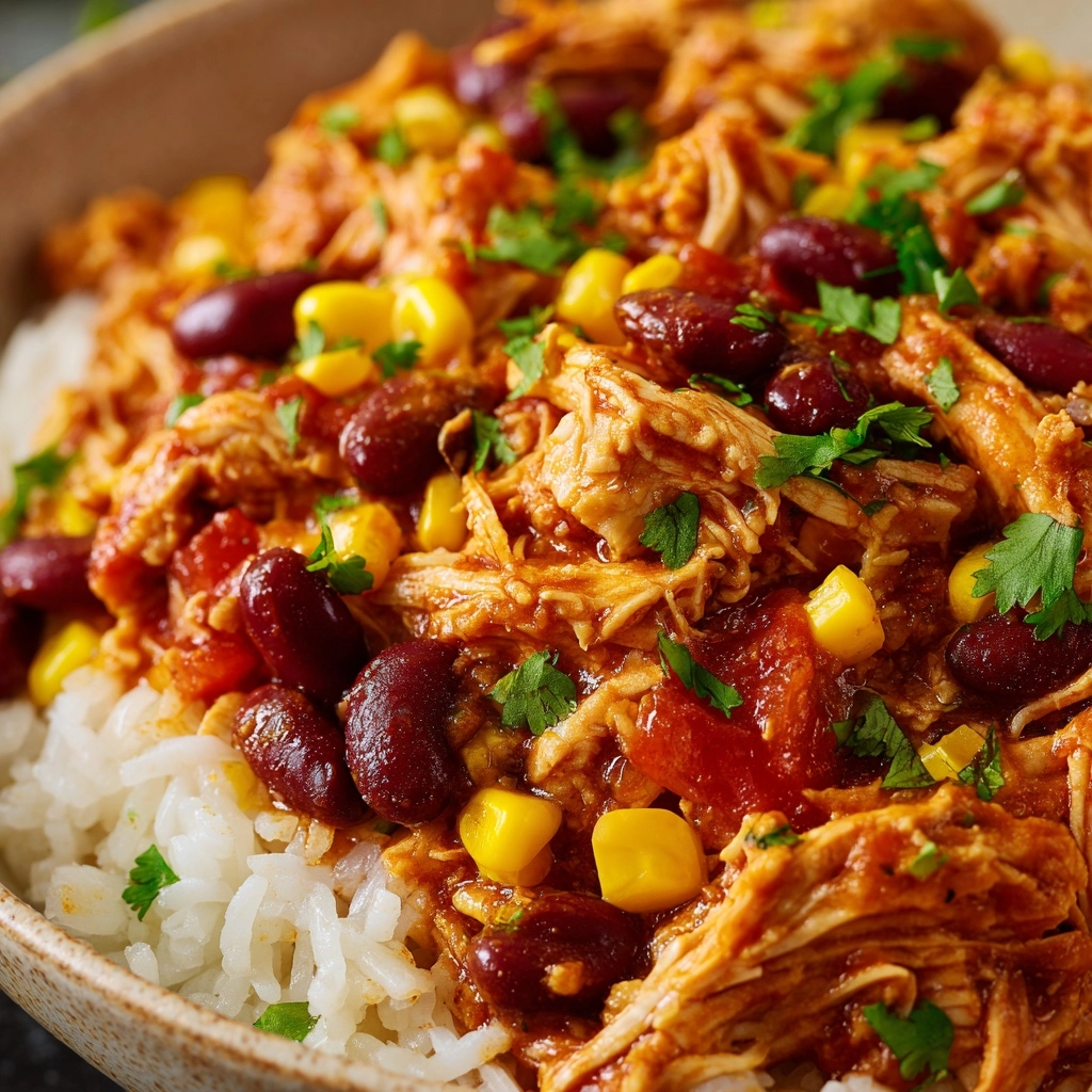 Crockpot Fiesta Chicken and Rice Recipe - Recipe Image