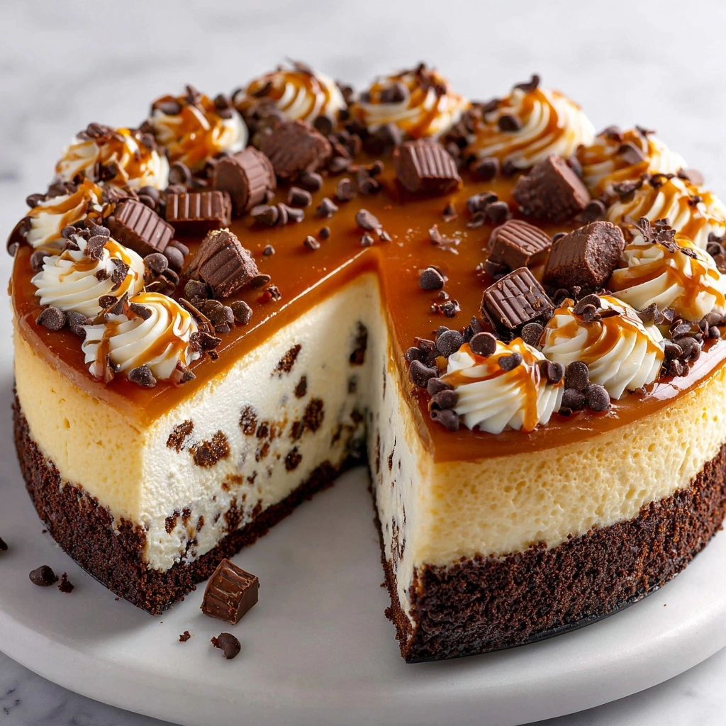 No Bake Cookie Dough Cheesecake Recipe - Recipe Image