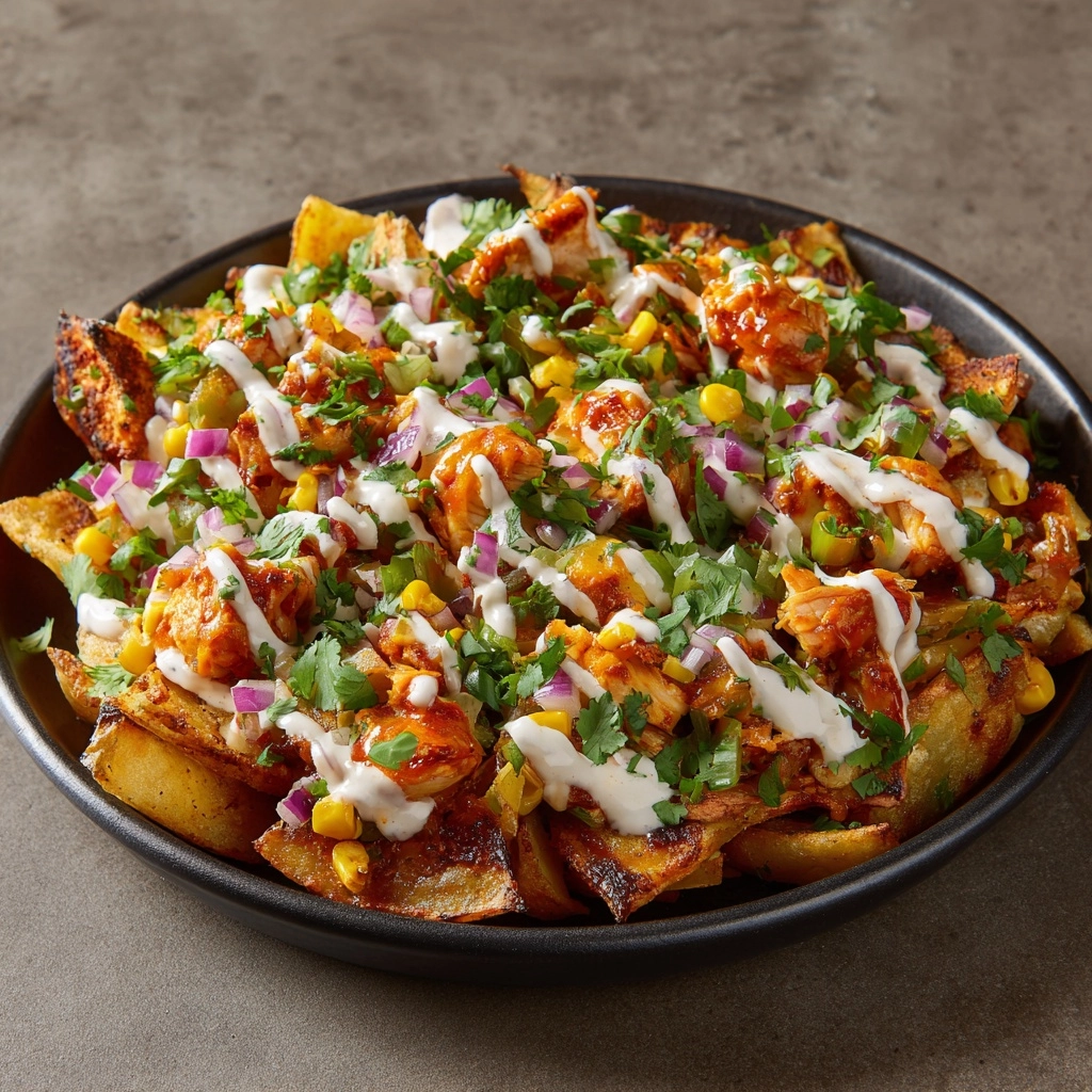Chicken Al Pastor Loaded Fries Recipe - Recipe Image
