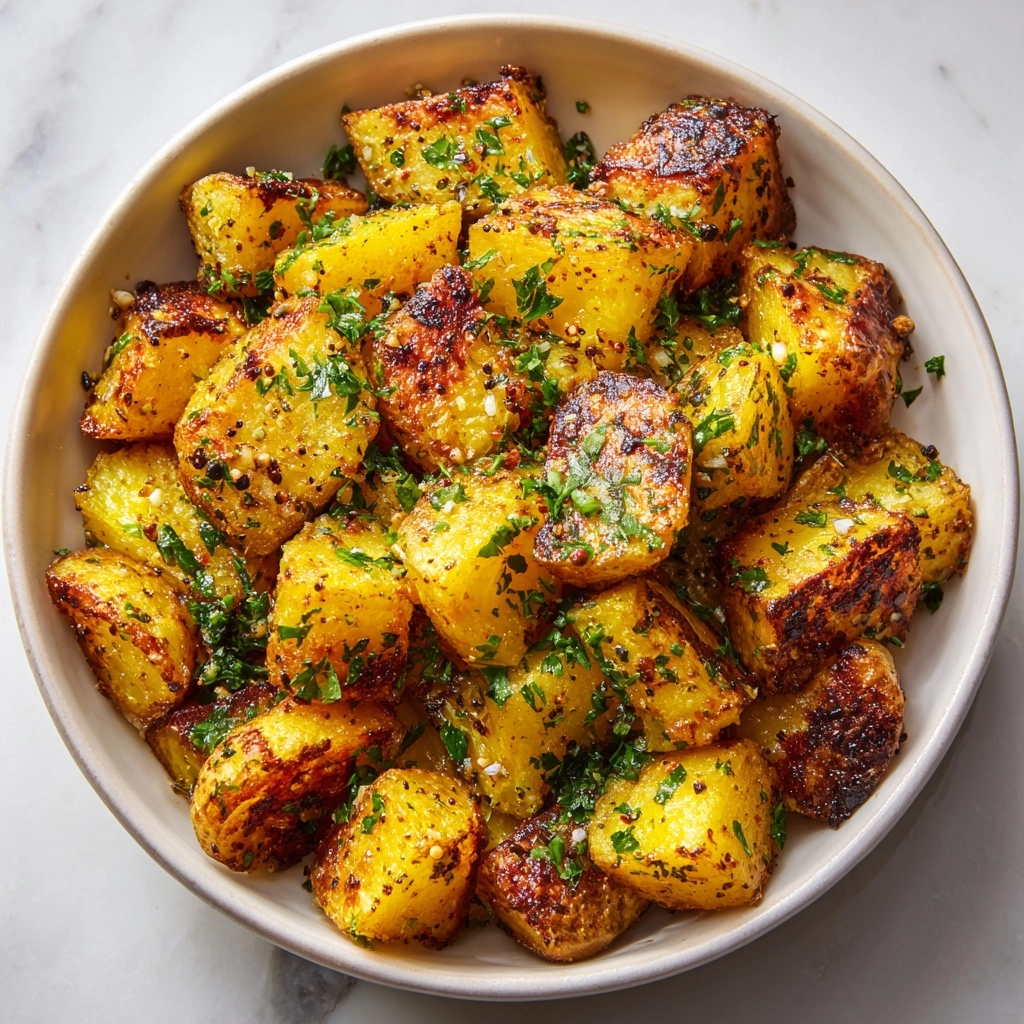 Harissa Potatoes with Whipped Tahini Sauce and Fried Pita Recipe - Recipe Image