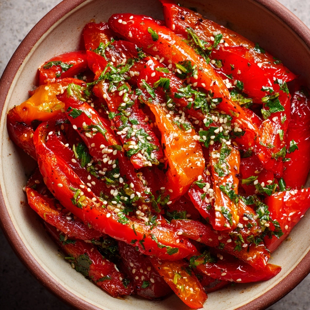 Piedmontese Roasted Peppers with Garlic and Parsley Recipe - Recipe Image