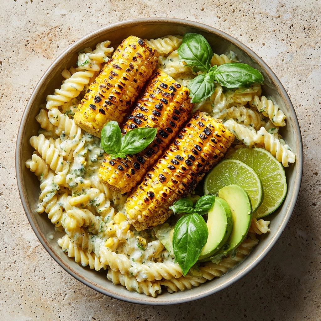 Creamy Street Corn Pasta Salad Recipe - Recipe Image