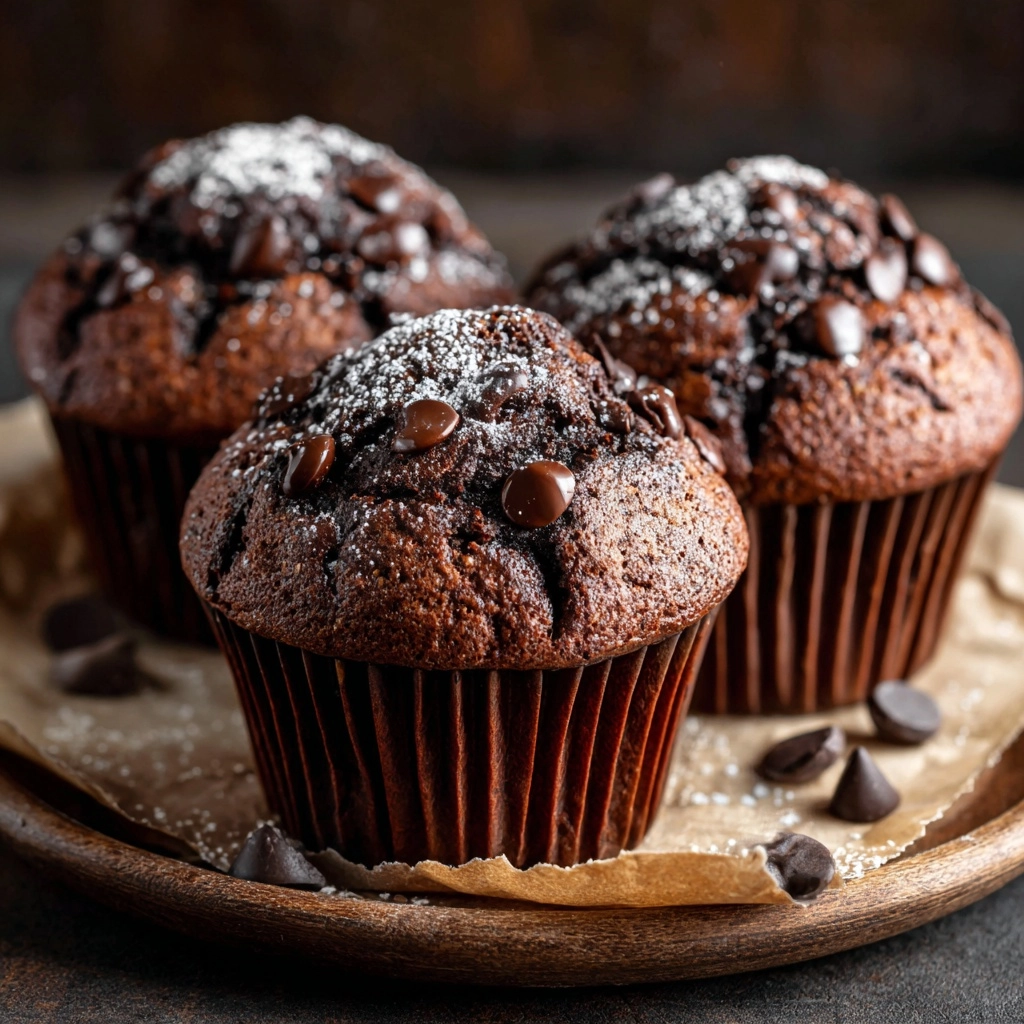 Costco Chocolate Muffins (Homemade Version!) Recipe - Recipe Image