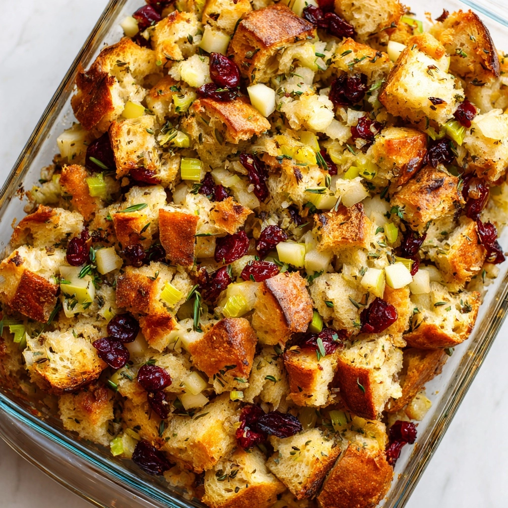 Sausage, Apple, and Cranberry Stuffing Recipe - Recipe Image