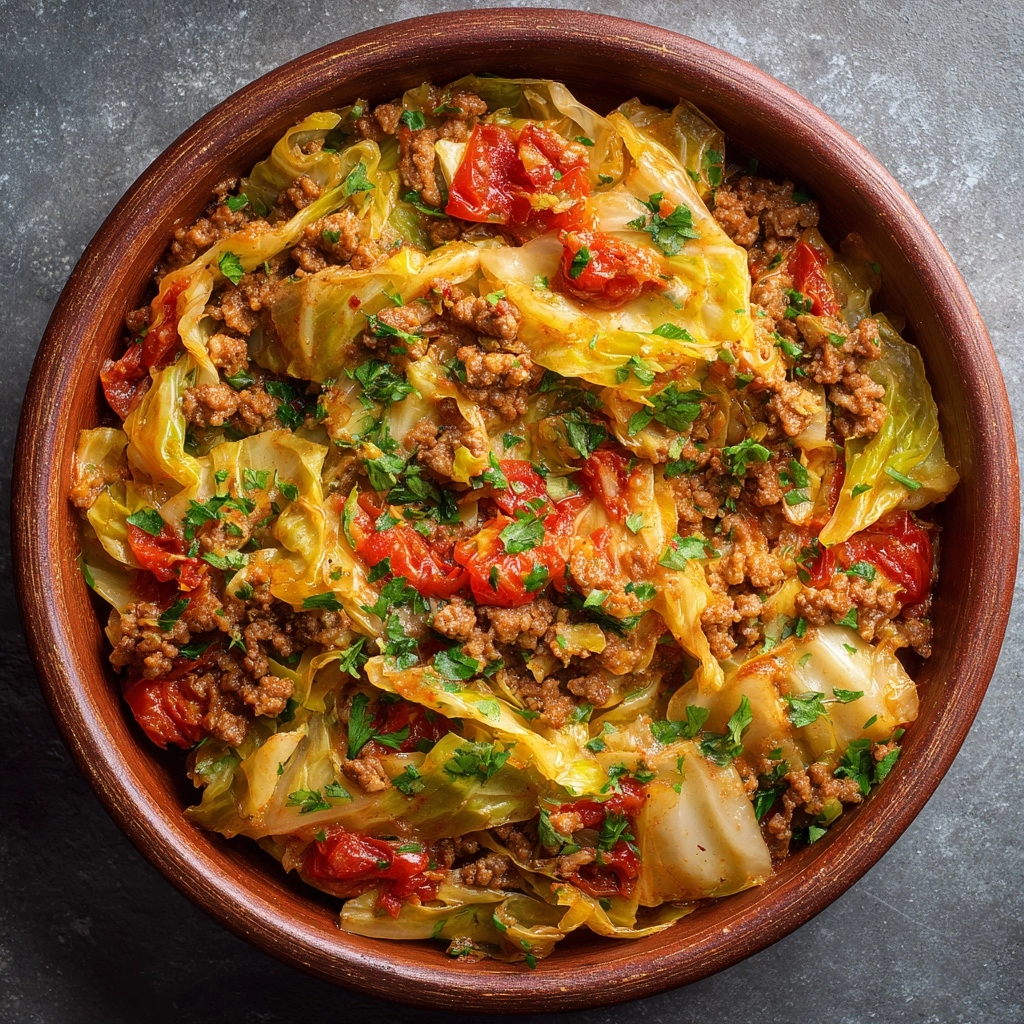 Cabbage and Ground Beef Recipe - Recipe Image
