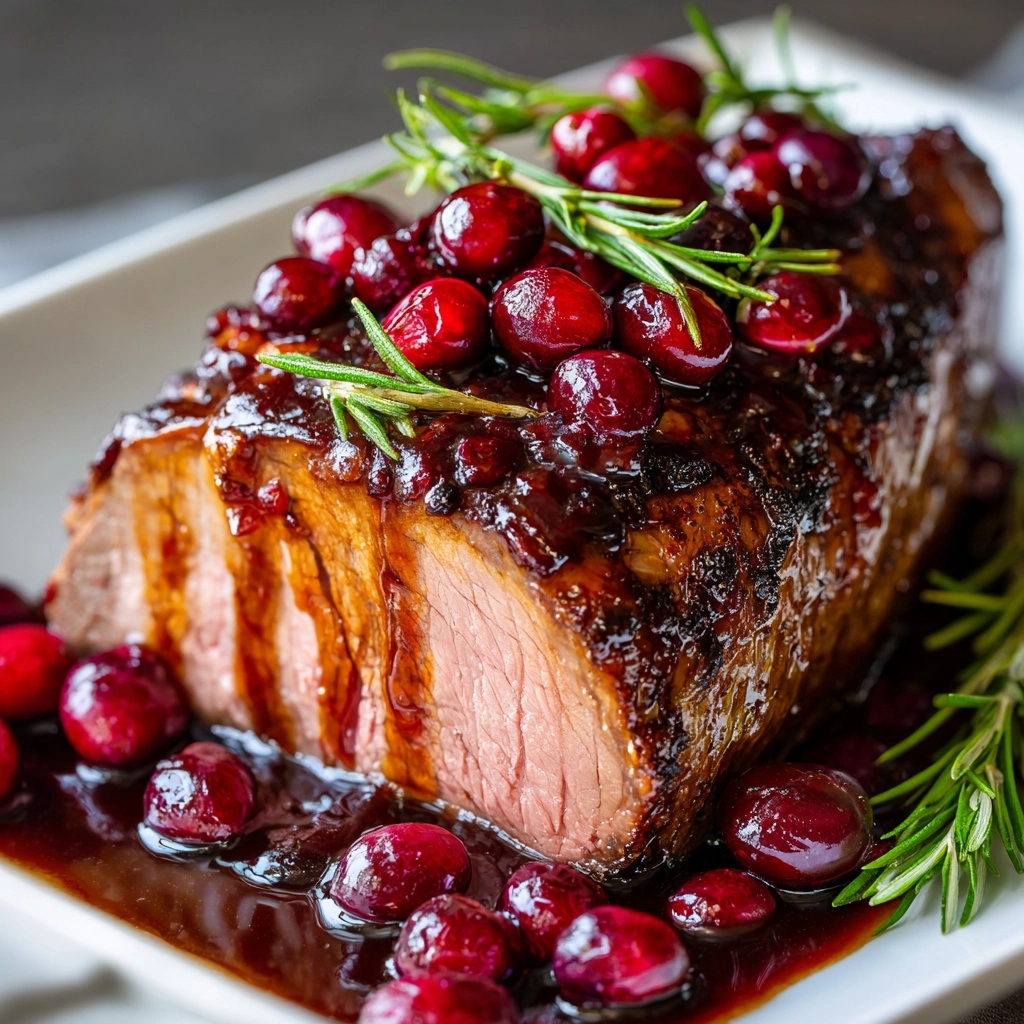Cranberry Balsamic Ribeye Roast Recipe - Recipe Image