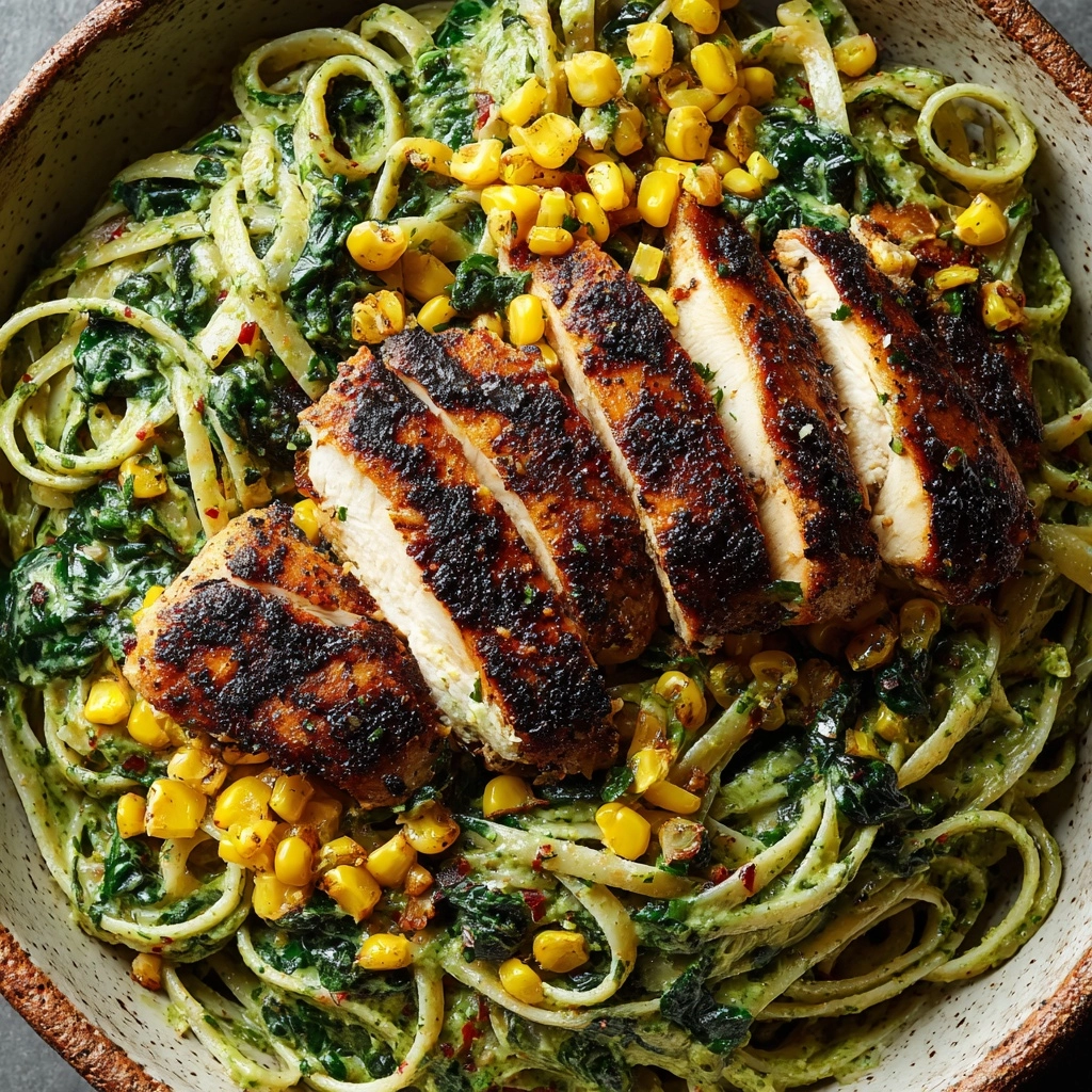 Creamy Roasted Poblano Pasta Recipe - Recipe Image