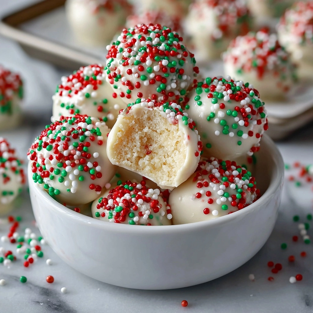 Christmas Sugar Cookie Truffles Recipe - Recipe Image
