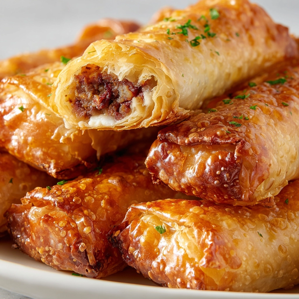 Baked Reuben Egg Rolls Recipe - Recipe Image