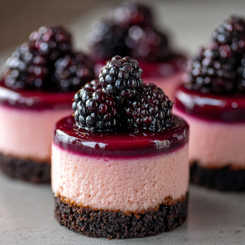 Blackberry Mini Cheesecakes Recipe - Recipe Image