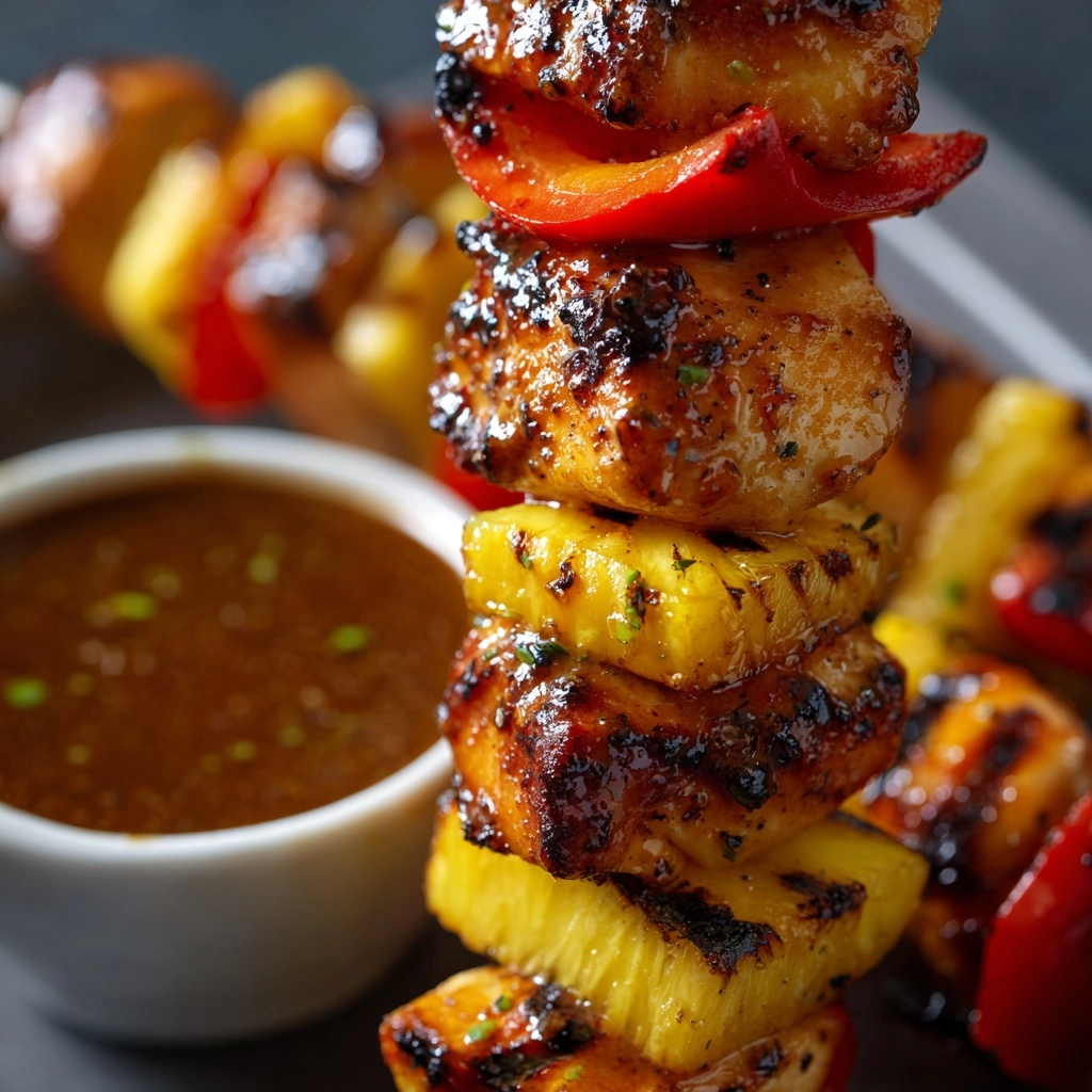 BBQ Pineapple Chicken Kabobs Recipe - Recipe Image