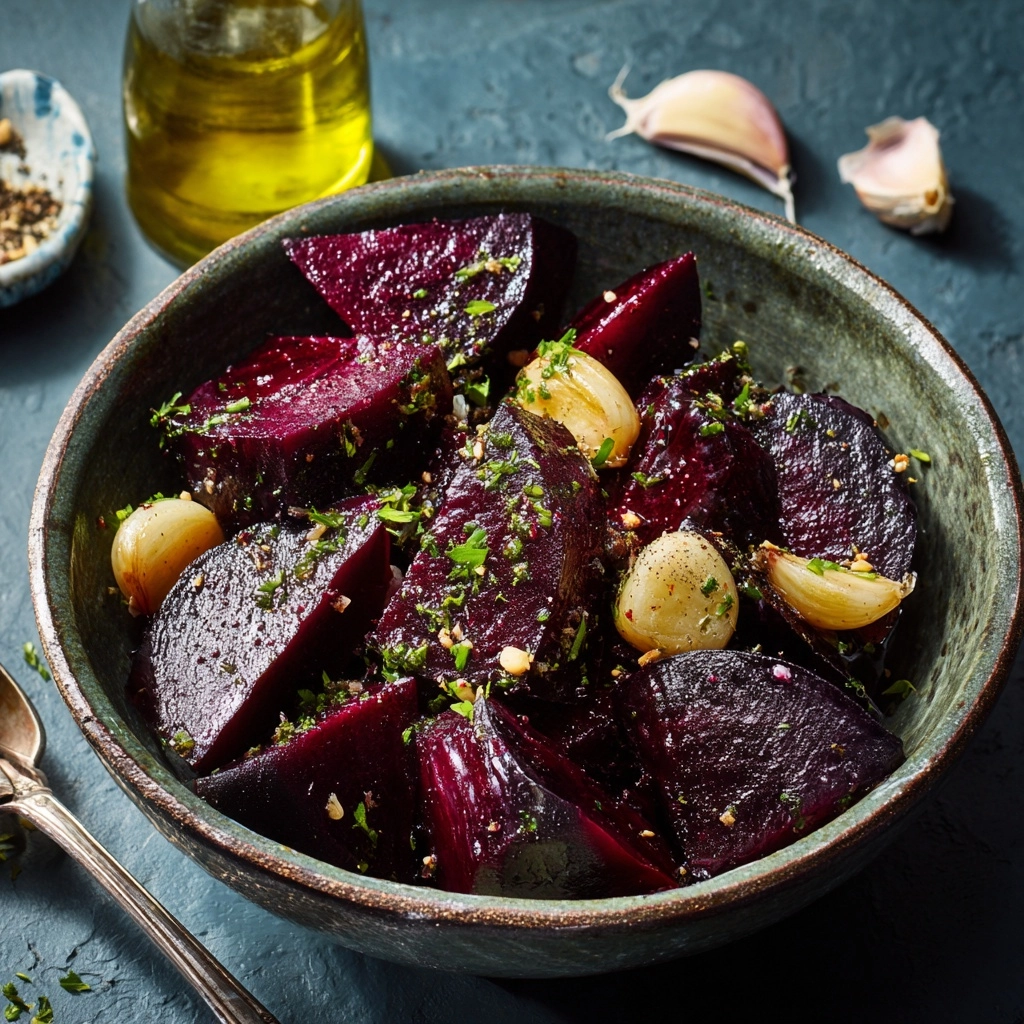 Roasted Beetroot and Garlic Recipe - Recipe Image