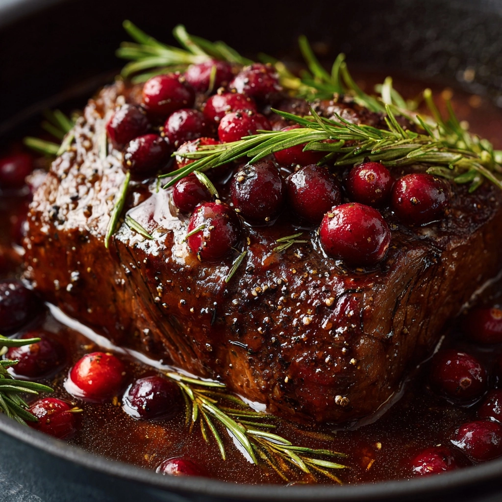 Cranberry Balsamic Roast Beef Recipe - Recipe Image