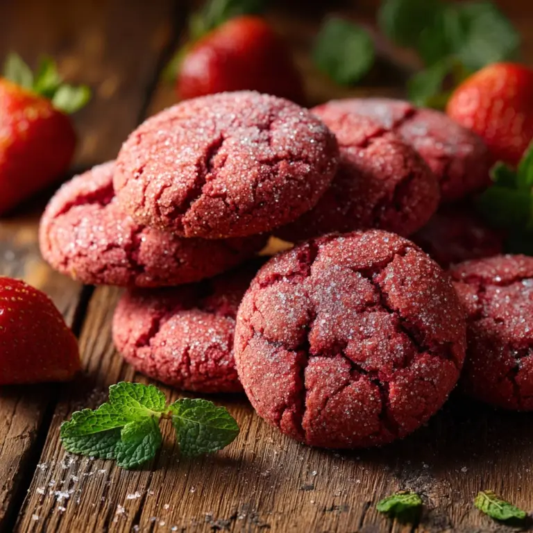 Strawberry Sugar Cookies with Sparkling Strawberry Sugar Recipe
