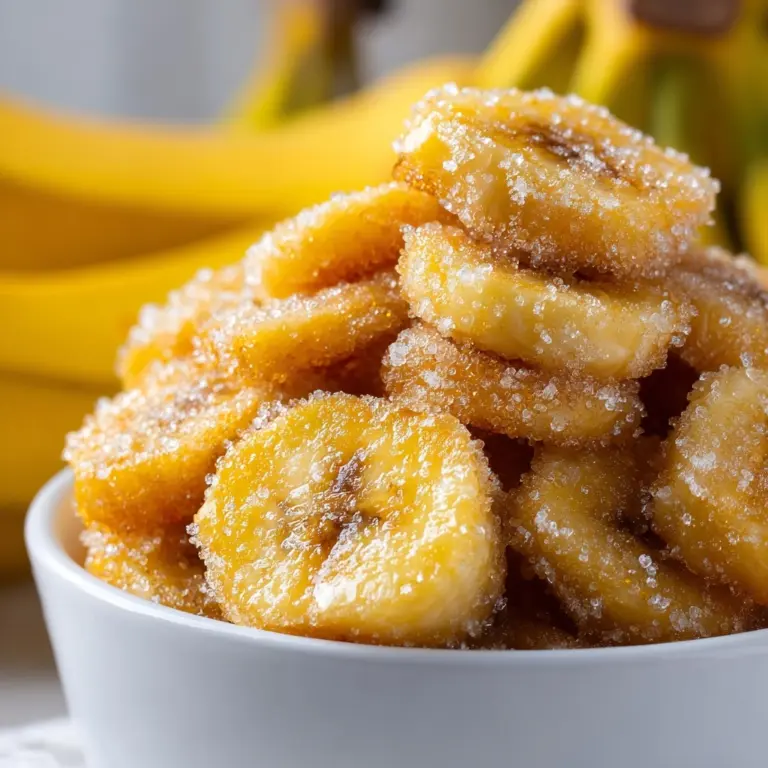 Cinnamon Sugar Air Fryer Banana Chips Recipe