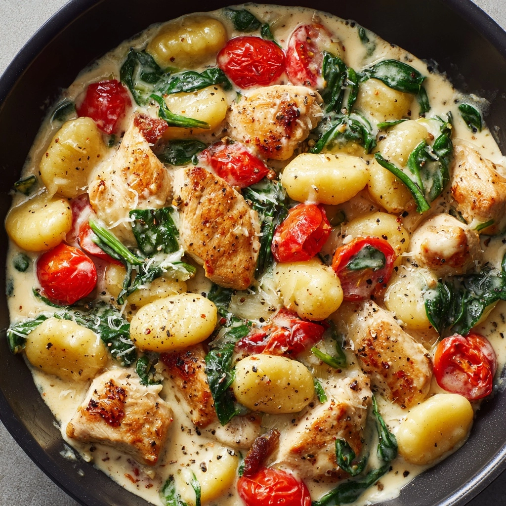 Garlic Chicken Gnocchi Skillet Recipe - Recipe Image