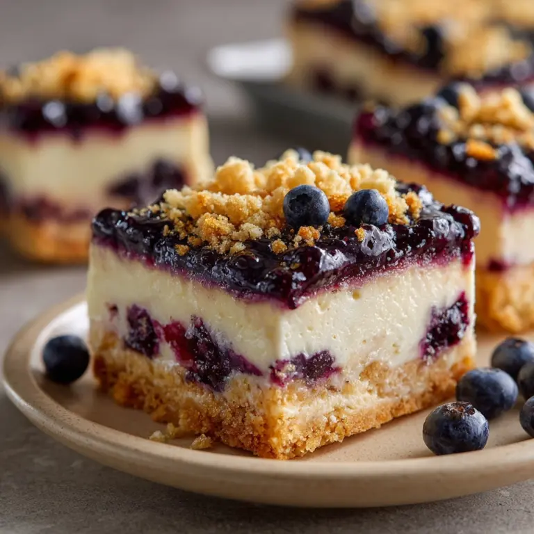 Lavender and Blueberry Cheesecake Bars Recipe