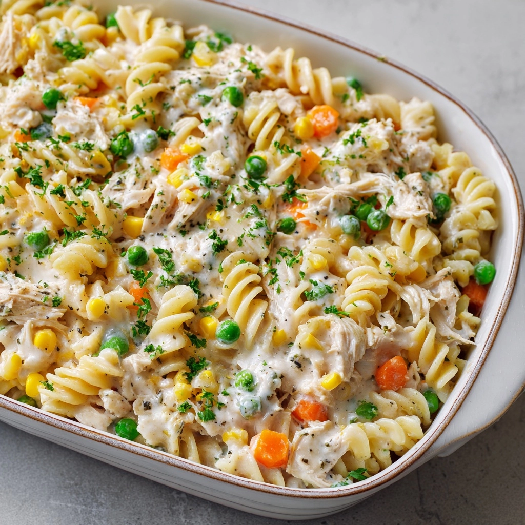 Chicken Pot Pie Pasta Recipe - Recipe Image