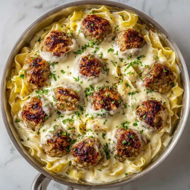 Creamy Chicken Alfredo Meatballs Recipe