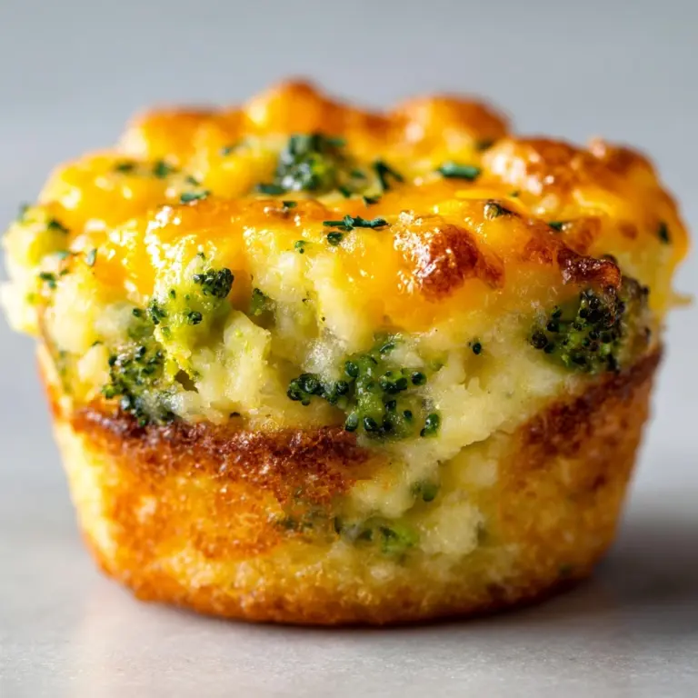 Broccoli Cheddar Smashed Potato Cups Recipe
