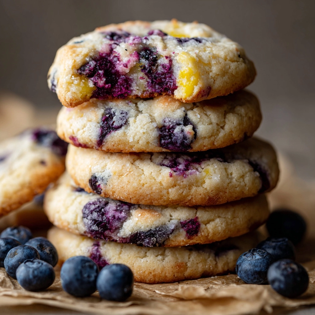 Greek Yogurt Lemon Blueberry Cookies Recipe - Recipe Image