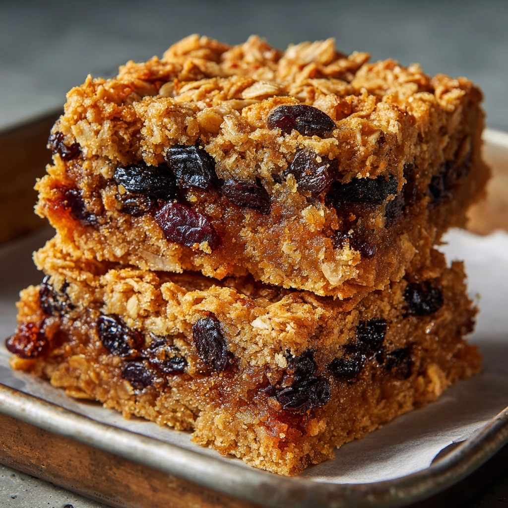 Oatmeal Raisin Cookie Bars Recipe - Recipe Image