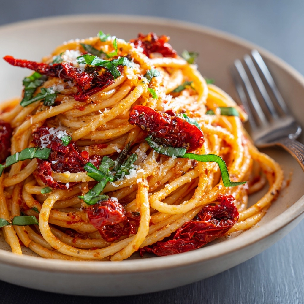Vegan Creamy Sun-Dried Tomato Pasta Recipe - Recipe Image