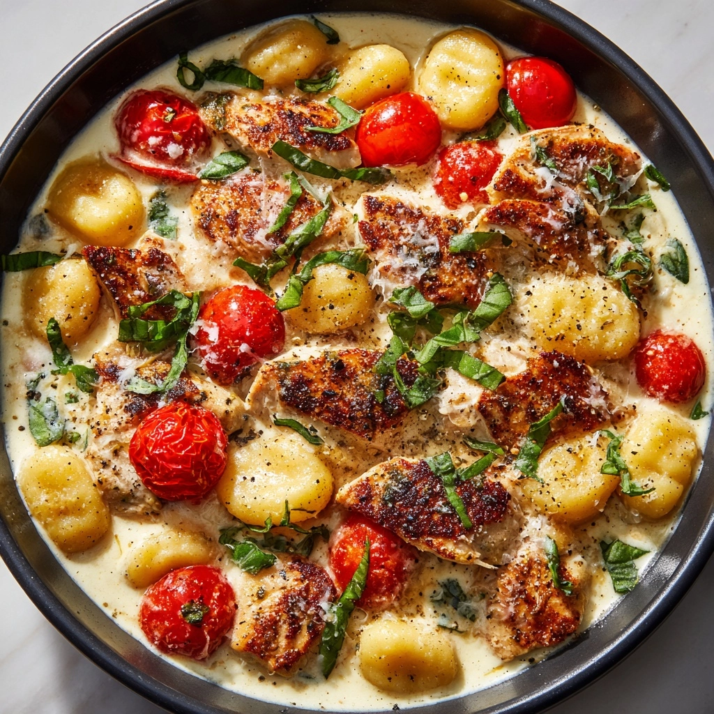 Garlic Chicken Gnocchi Skillet Recipe - Recipe Image