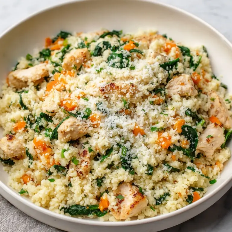 Pesto Chicken Cauliflower Rice Recipe