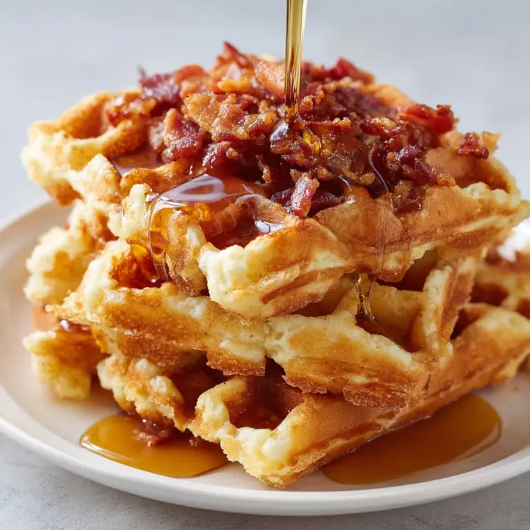 Cornbread Waffle Bites with Honey Butter Syrup Recipe