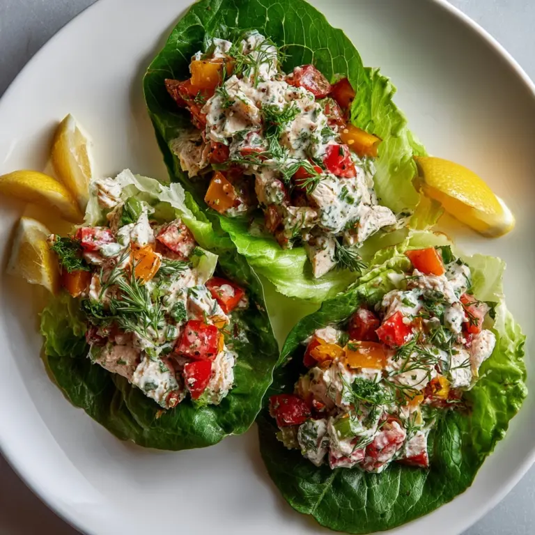 BLT Chicken Salad Lettuce Wraps Recipe