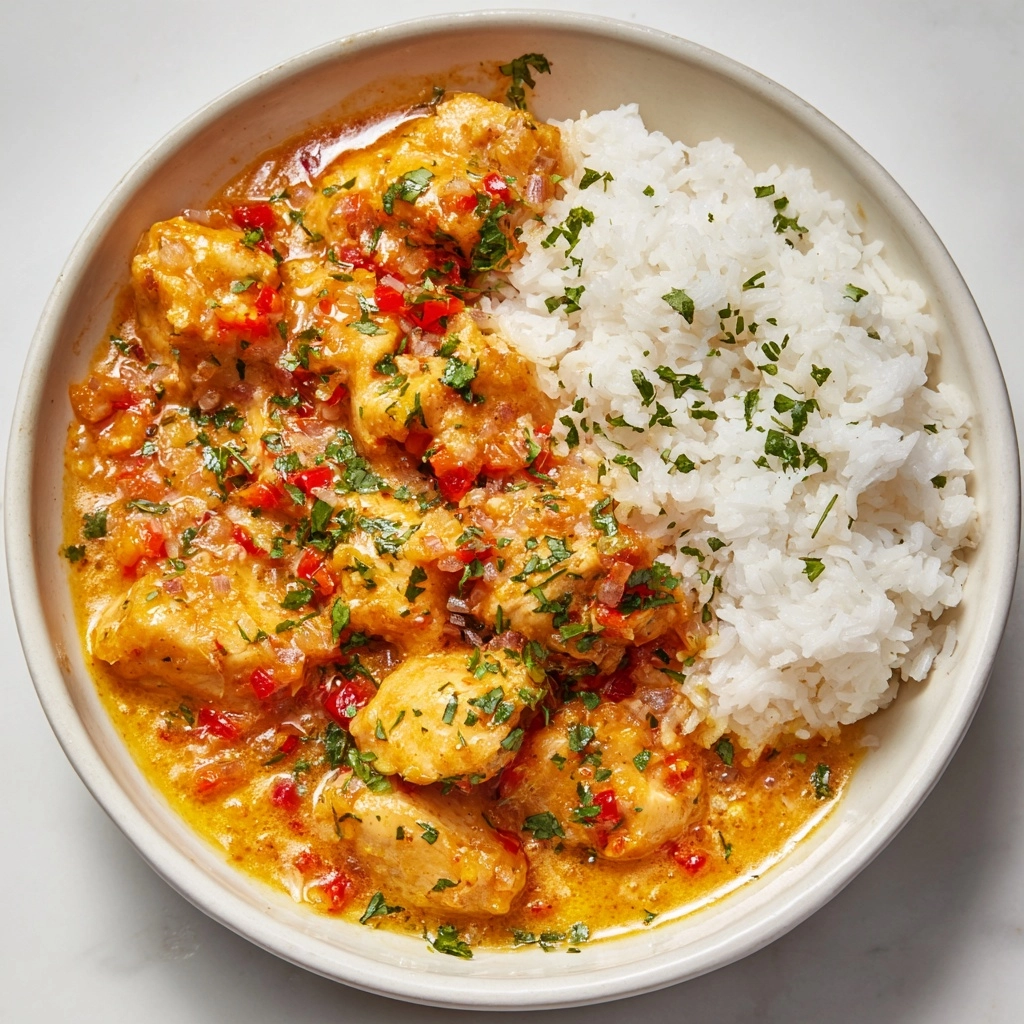 Creamy Smothered Chicken and Rice Recipe - Recipe Image