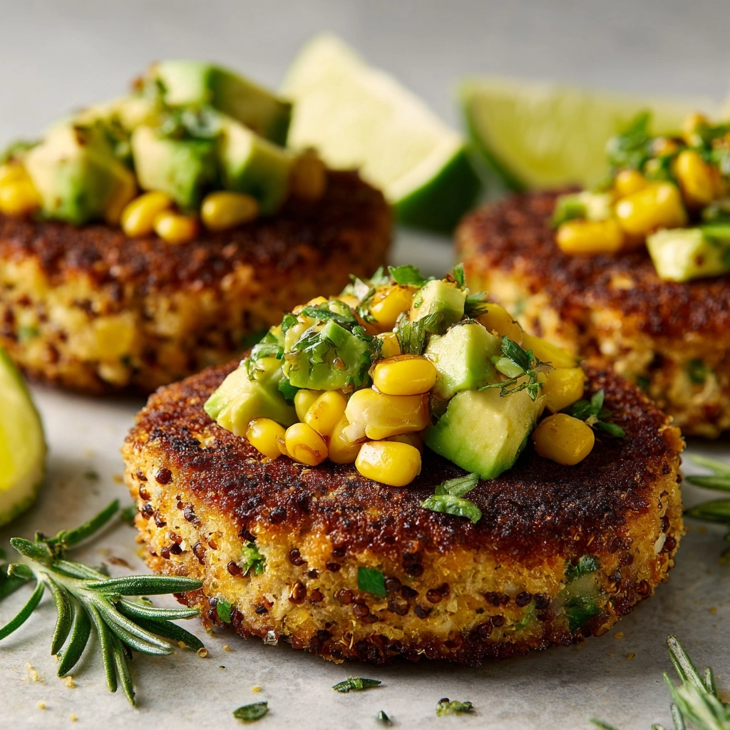 Chicken Burgers with Avocado Corn Salsa Recipe - Recipe Image