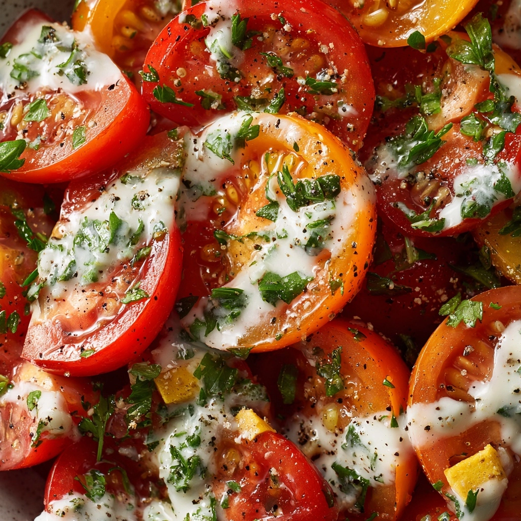 Tomato Garlic Salad Recipe - Recipe Image