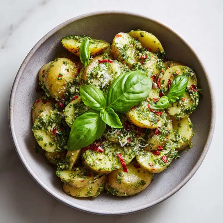Garden Basil Pesto Potato Salad Recipe