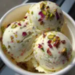 Rose Pistachio Cheesecake Ice Cream Recipe