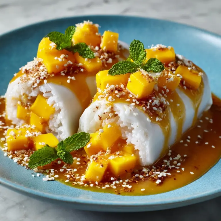 Sweet Mango Sticky Rice Rolls Recipe