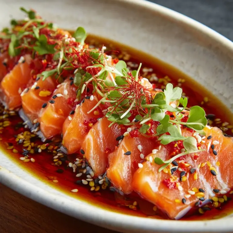 Spicy Salmon Crudo & Carrots Recipe