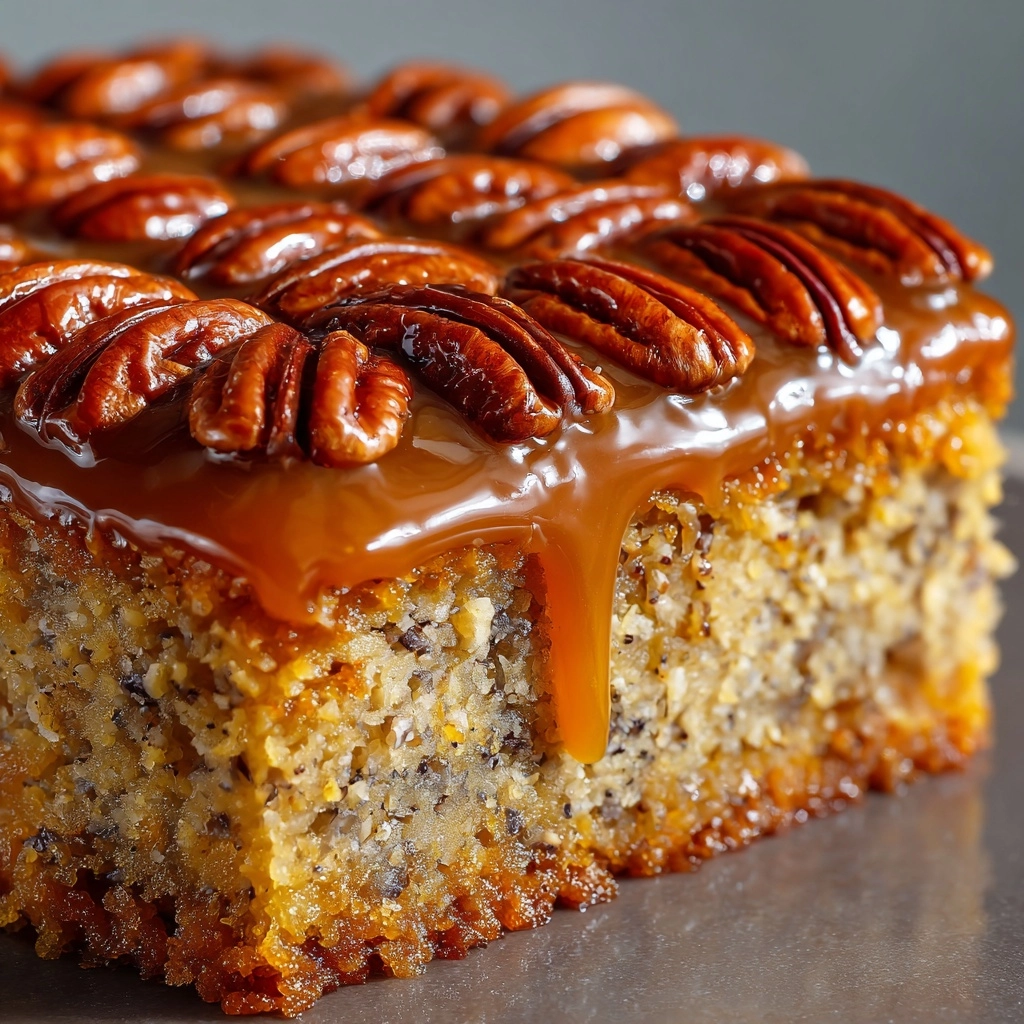 Southern Pecan Caramel Cake Recipe - Recipe Image