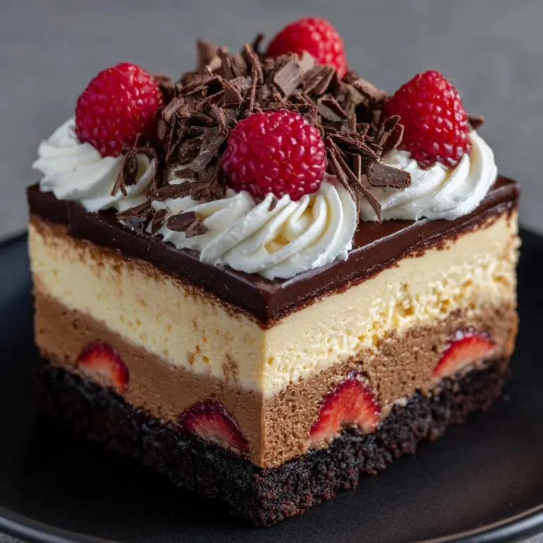 Triple Chocolate Mousse Cake Recipe